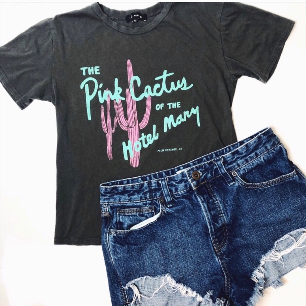 Pacsun LA Hearts | Pink Cactus Graphic Tee